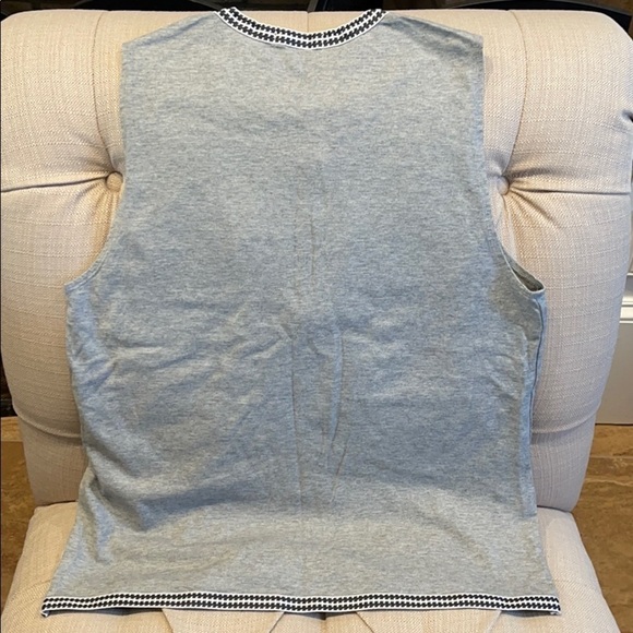 J CREW Sz S Embroidered Trims Modern V-Neck Tank - Picture 6 of 8